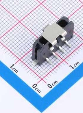 HC-MX3.0-4ALT-05 线对板针座 1x4P 间距:3mm 立贴 黑色 SMD,P=3m