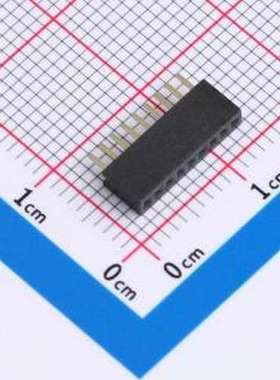 HX PM1.27-1x9P ZC 排母 间距：1.27mm 1*9P 直插排母 插件,P=1.2