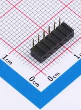 CSFB102-0602A001R1AC 排母 1x6P 间距:2mm 弯插 插件,P=2mm