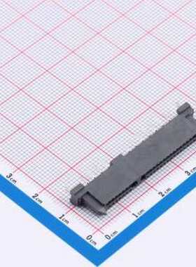 XUTS-2218-03 线对板针座 SATA7+15PIN双排直插 插件,P=1.27mm(交