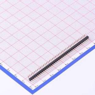 排针 1x40P 弯插 40I P=2mm 方针 C40D28 2mm X4611WR 间距