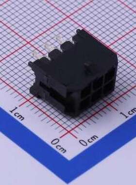 C3030WV-F-2X03P 线对板针座 2x3P 间距:3mm 直插 黑色 插件,P=3m
