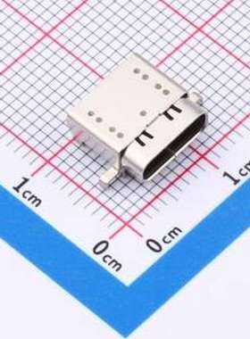 MC-277-EP24Z09-003 USB连接器 USB4 Type C 母座 有后盖双壳双贴