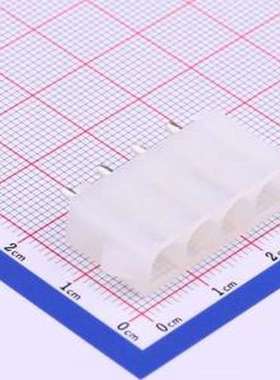 HX63080-4AR 线对板针座 1x4P 间距:6.35mm 直插 插件,P=6.35mm