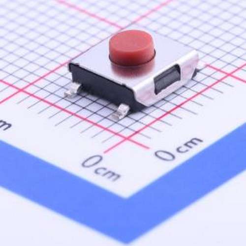 K2-1157SP-C4SB-01 轻触开关 红色按柄开关 6.4mm*6.0mm*3.1 SMD