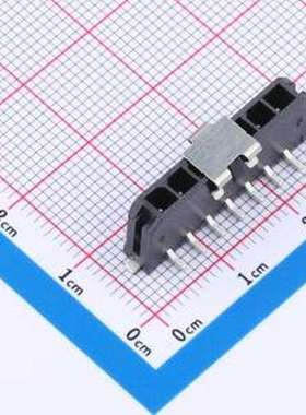 HC-MX3.0-7ALT-05 线对板针座 1x7P 间距:3mm 立贴 黑色 SMD,P=3m