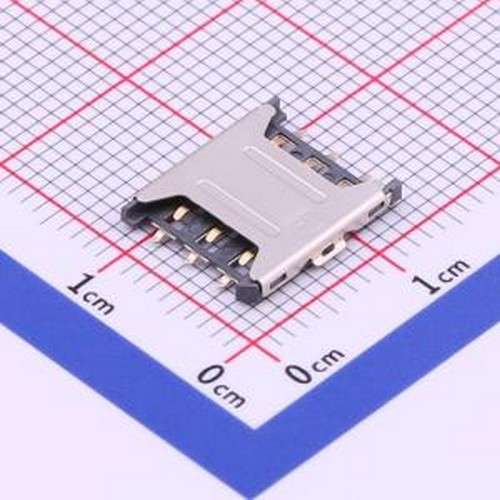HYC75-SIM06-135 SIM卡连接器 拔插式 NanoSIM卡 卡座 SMD