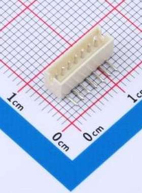 XY-ZH1.5-7A21 线对板针座 1x7P 间距:1.5mm 弯插 弯插,P=1.5mm