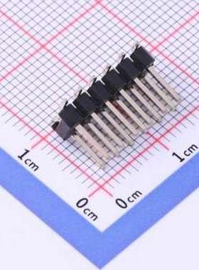 PZ254-2-06-S 排针 2x6P 间距:2.54mm 方针 立贴 黑色 SMD,P=2.54