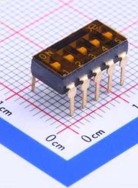 DSIC05THGET 拨码开关 2.54mm 5位低推贴胶 插件 插件