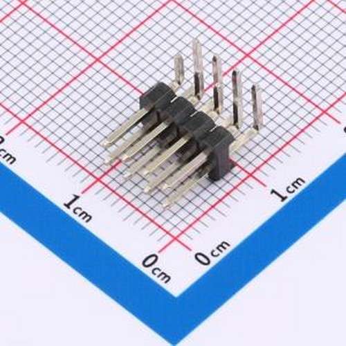 PH2.54-07-04PWS 排针 2x4P 间距:2.54mm 方针 弯插 弯插,P=2.54m