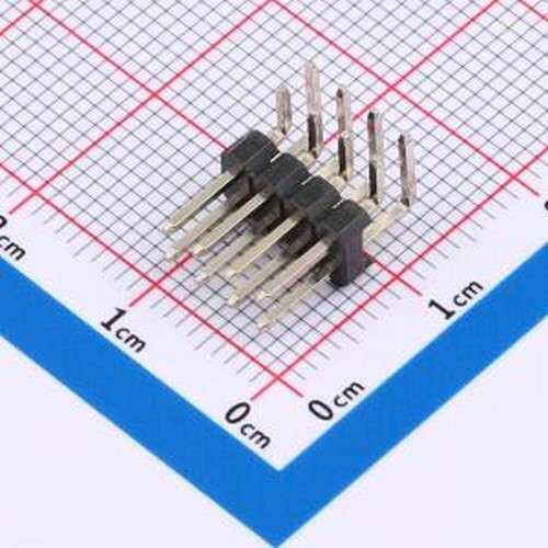 PH2.54-07-04PWS 排针 2x4P 间距:2.54mm 方针 弯插 弯插,P=2.54m