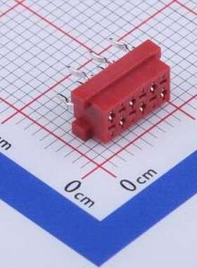 X9127WV-06A1-9TSNRE 线对板针座 间距:1.27mm 直插 大红色 插件,
