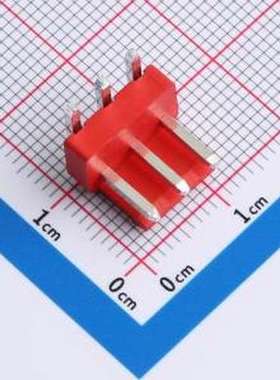 XY-VH3.96-3A21-R 线对板针座 VH 3.96mm 1x3P 弯插 红色 弯插,P=