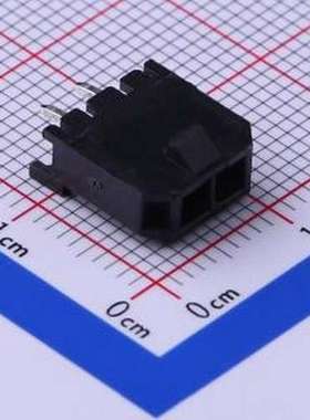 C3030WV-F-02P 线对板针座 1x2P 间距:3mm 直插 黑色 插件,P=3mm