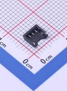 M1201RS-03-BK 线对板针座 1x3P 间距:1.2mm 卧贴 黑色 SMD,P=1.2