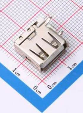 XBDF-0524-08 USB连接器 侧插板 USB 2.0AF 短体卷边13.8MM长 插