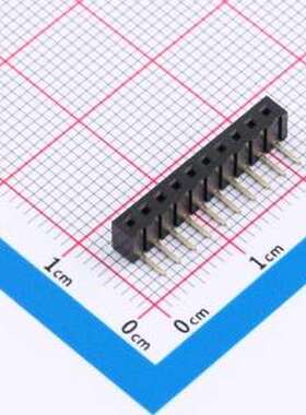 CSFB102-1002A001R1AC 排母 1x10P 间距:2mm 弯插 插件,P=2mm