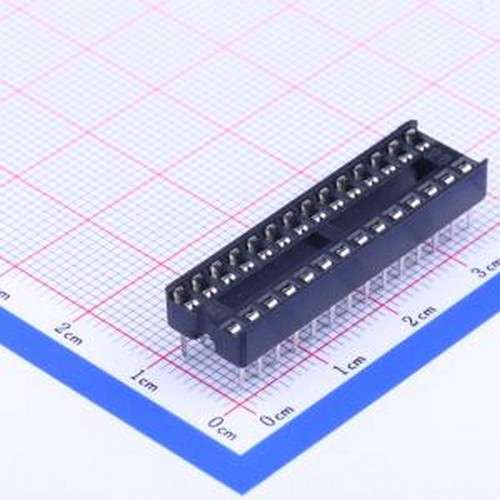IC-28P窄 IC/晶体管插座 间距2.54mm P数:28P DIP-28