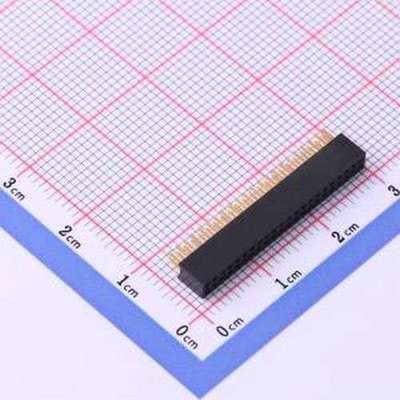 X1321FV-2x22-C43D24 排母 间距:1.27mm 2x22P 直插 插件,P=1.27m
