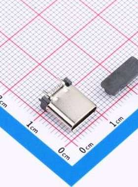 XUBF-0338-1006 USB连接器 TYPE C 24PIN母座 立式H10.0MM贴板式