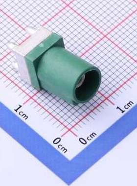 XK06WME RF射频同轴连接器 FAKRA连接器,公头立式板端,绿色 绿色