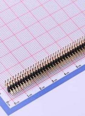 X4621WR-2x33I-C40D28 排针 2x33P 间距:2mm 方针 弯插,P=2mm