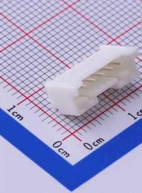 HX20018-6A 线对板针座 1x6P 间距:2mm 直插 白色 插件,P=2mm