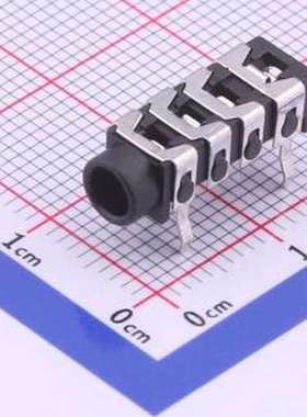 PJ-313B6-B 音频连接器(耳机) 3.5mm耳机座 黑色 插件