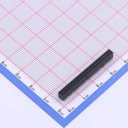 X1321FVS-2x28-C43D48 排母 间距:1.27mm 2x28P 立贴 SMD,P=1.27m