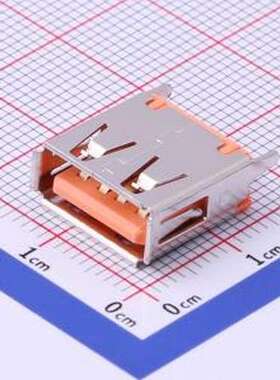 916-252A1112Y10210 USB连接器 Type-A 母 直插 橙色 插件