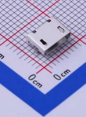 FUS450-FSBK6M USB连接器 Micro USB 卧贴 5触点 母座 SMD