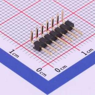 排针 1x7P 弯插 07I P=2mm 方针 C40D28 2mm X4611WR 间距