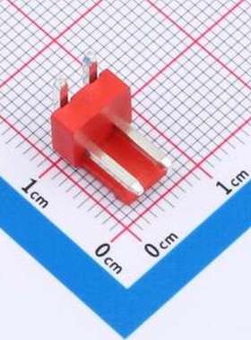 WF-1B396A2P-R 线对板针座 间距2.0mm 弯插 红色 1x2P 弯插,P=3.9