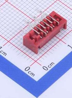 X9127WR-06B4-9TSNRE 线对板针座 间距:1.27mm 弯插 大红色 弯插,
