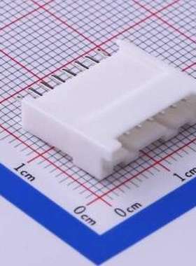 HX20018-8BH 线对板针座 1x8P 间距:2mm 直插 白色 插件,P=2mm