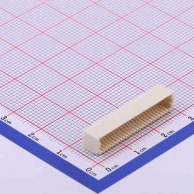 X1011WRS-2x25-9TV01 线对板针座 2x25P 间距:1mm 卧贴 SMD,P=1mm