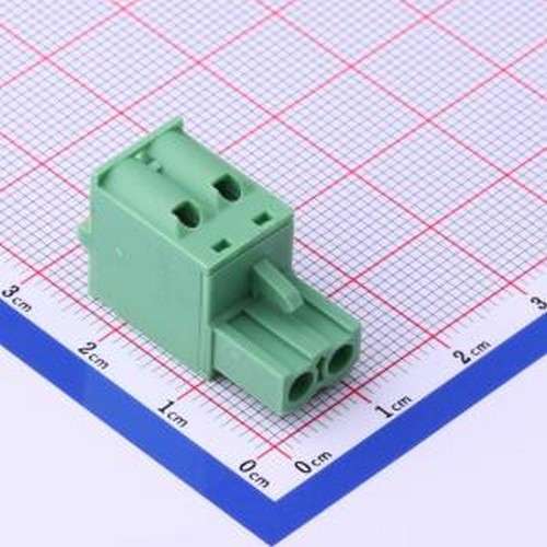 KF2EDGKD-5.0-2P 插拔式接线端子 5mm 1x2P 排数:1 每排P数:2 P=5