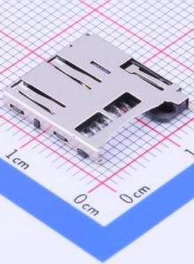 TF-101B SD卡/存储卡连接器 自弹式 MicroSD卡(TF卡) 卡座 SMD