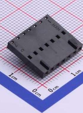 HX25418-7Y 胶壳(线对板/线对线) 1x7P 2.54mm 黑色 P=2.54mm