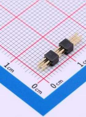 X1322WV-2x02H-C40D30-E80 排针 2x2P 间距:1.27mm 方针 插件,P=1