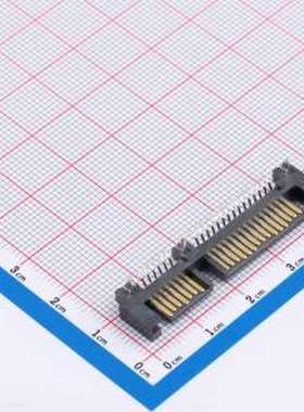 XUTS-2209-1301 线对板针座 SATA 7+15PIN公座 卧式 正向接触 贴