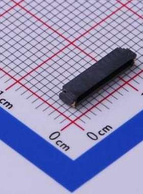 A0800WR-S-12PNLBG1GS1R 线对板针座 黑色 SMD,P=0.8mm,卧贴