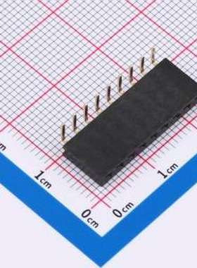 HX PM2.54-1x9P WC-Y 排母 间距：2.54mm 1*9P 弯插排母 Y型 弯插