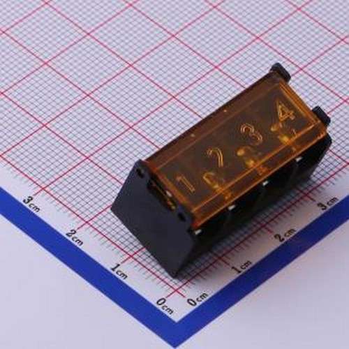 DBT50G-7.62-4P-BK-P 栅栏式接线端子 7.62mm 1x4P 每排P数:4 排