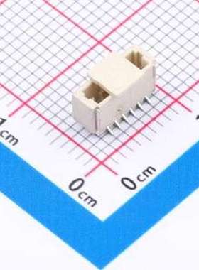 HX 1.0-6PIN LTJS 线对板针座 1x6P 间距:1mm 立贴 SMD,P=1mm