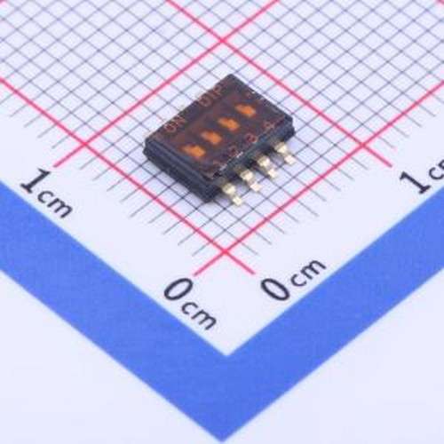 DHN-04F-T-V-T/R 拨码开关 DHN-04F-T-V-T/R SMD-8P,4.5x6.3mm