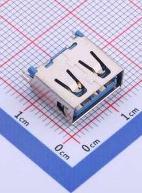 916-862A205EY10200 USB连接器 Type-A 母 夹板 SMD