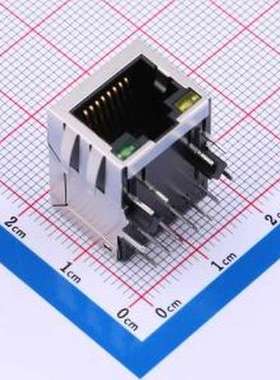 X01AQ285DA2ADA2 以太网连接器(RJ45 RJ11) 弯插 带LED 插件