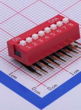 DA-08 拨码开关 DA-08 红色 插件